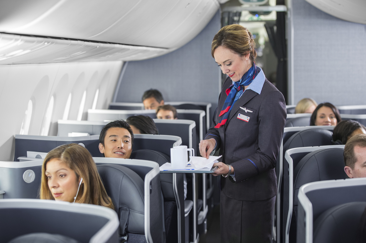 American flight attendant