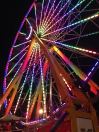 a ferris wheel with many lights
