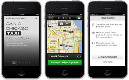 a screenshot of a taxi application