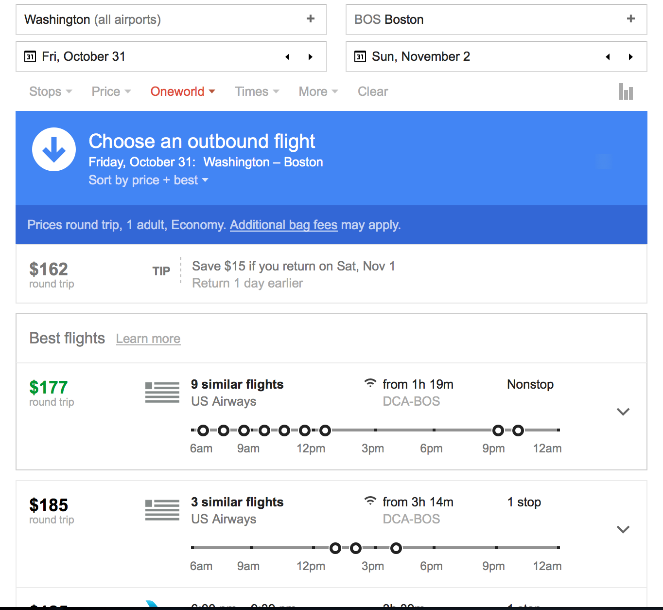 New Google Flights Enhancement