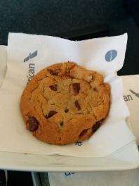 a cookie on a napkin