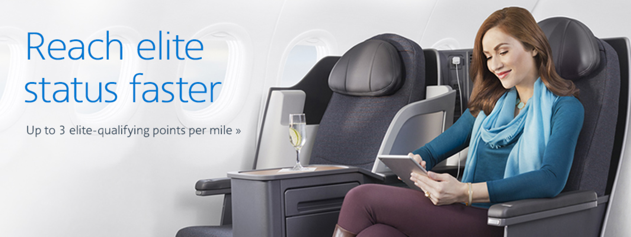 Earn up to 3 EQPs per mile flown on American Airlines through Dec 31st