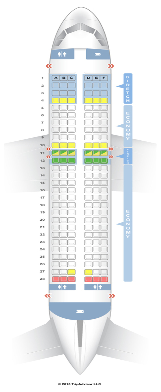 Seat Map Airbus A320 320 V1 Frontier Airlines Find The.