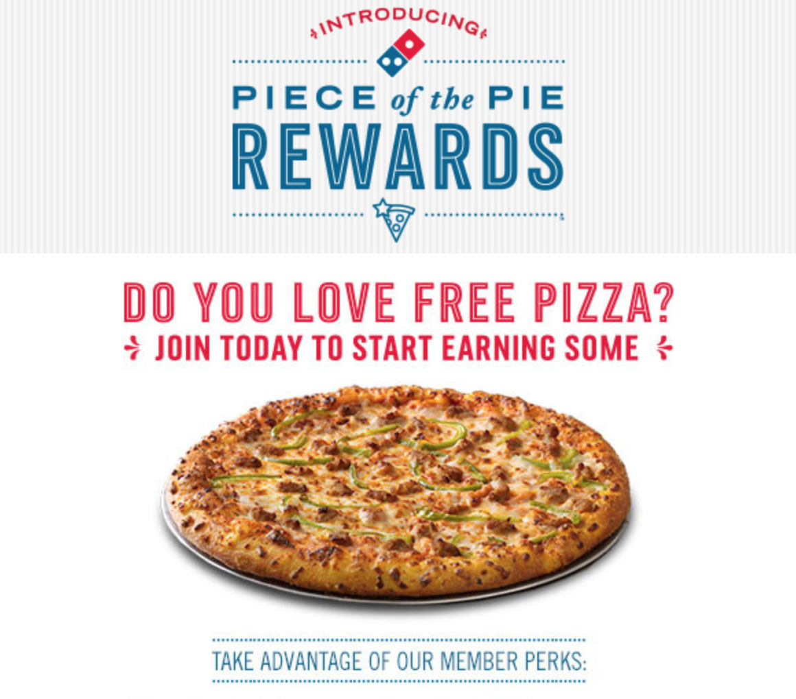 Piece of the Pie Rewards: Domino’s new rewards program