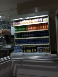 Luxor Juice bar consisting of pepsi, water, and beer.