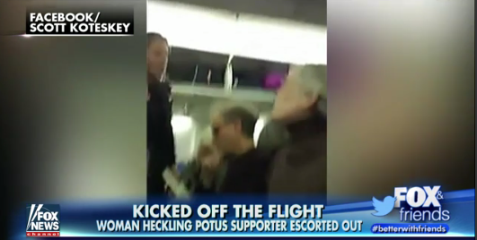 Irate Woman Harasses Trump Supporter and is Ejected from Plane