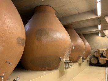 large brown pots in a room